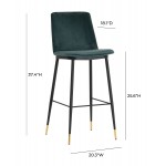 TOV Furniture Evora Green Velvet Counter Stool (Set of 2)