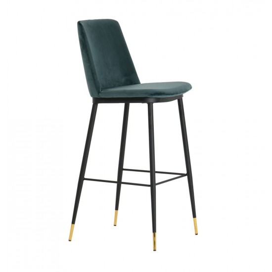 TOV Furniture Evora Green Velvet Counter Stool (Set of 2)