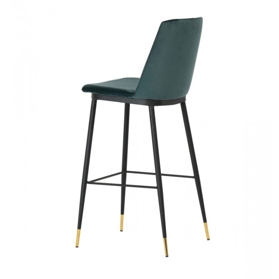 TOV Furniture Evora Green Velvet Counter Stool (Set of 2)