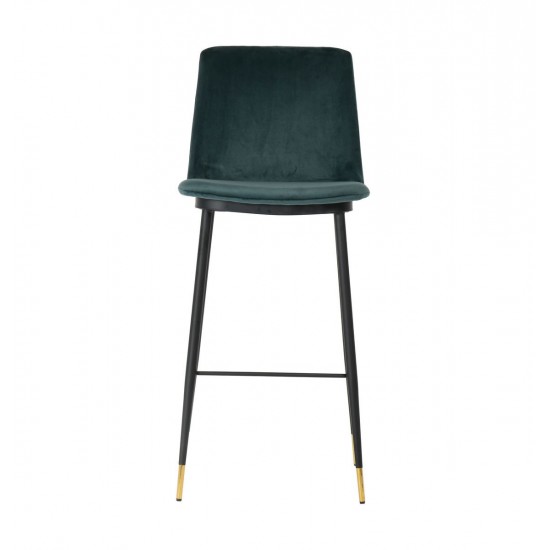 TOV Furniture Evora Green Velvet Counter Stool (Set of 2)