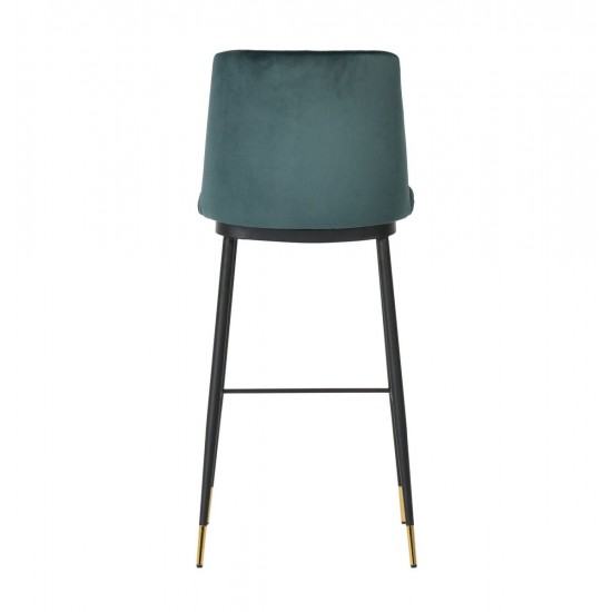 TOV Furniture Evora Green Velvet Counter Stool (Set of 2)