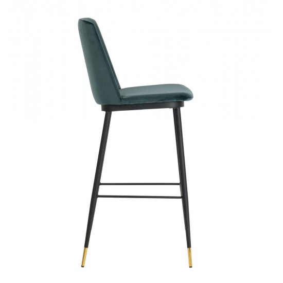 TOV Furniture Evora Green Velvet Counter Stool (Set of 2)