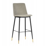 TOV Furniture Evora Grey Velvet Counter Stool (Set of 2)