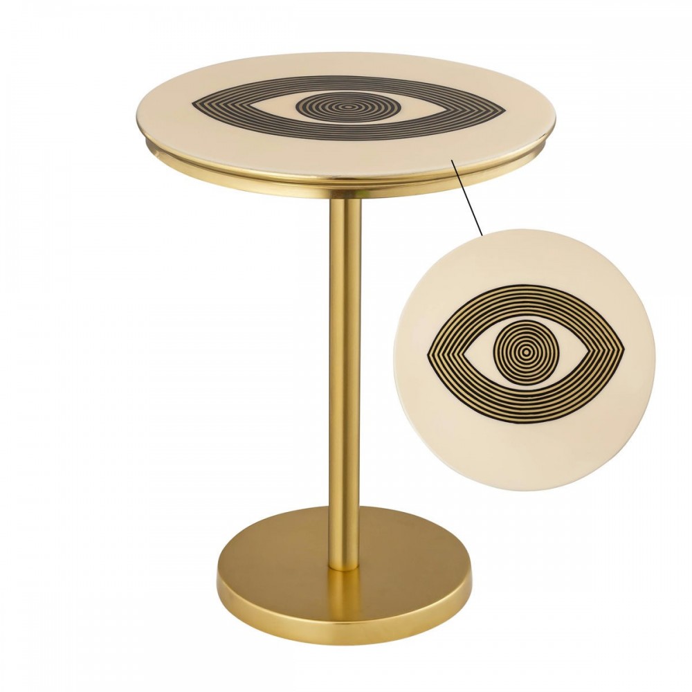 TOV Furniture Eye Handpainted Side Table