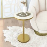 TOV Furniture Eye Handpainted Side Table