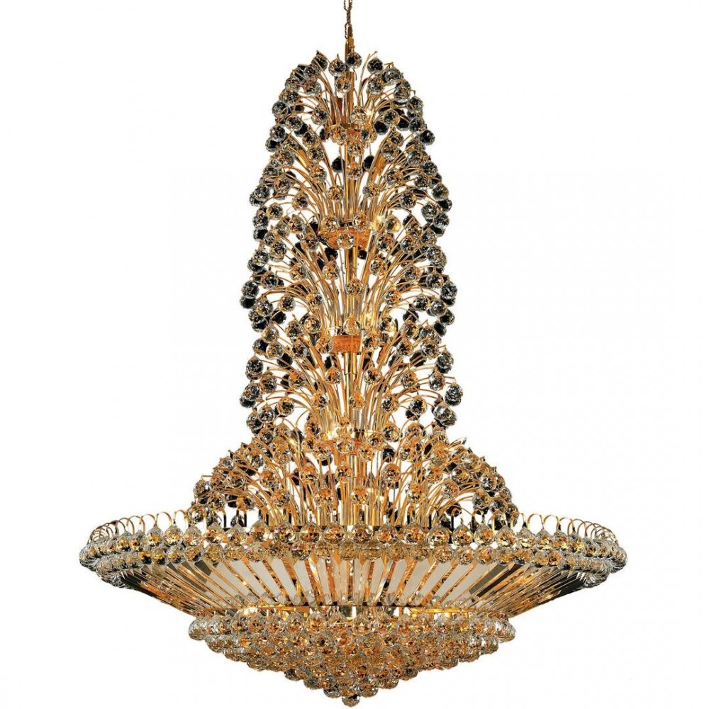 Elegant Lighting Sirius 43 Light Gold Chandelier Clear Swarovski Elements Crystal