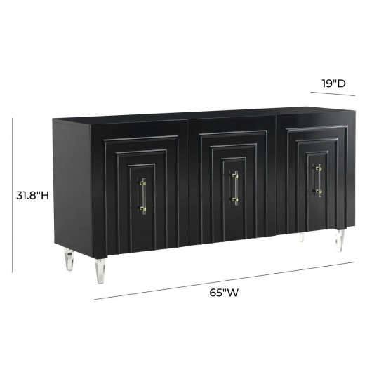 TOV Furniture Famke Black Lacquer Buffet