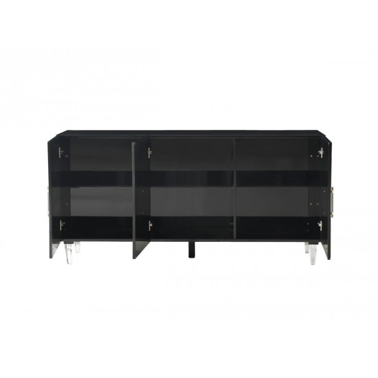 TOV Furniture Famke Black Lacquer Buffet