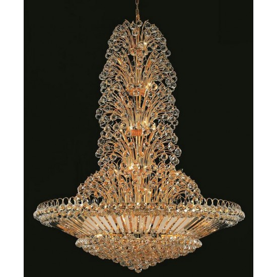 Elegant Lighting Sirius 43 Light Gold Chandelier Clear Swarovski Elements Crystal