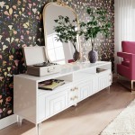 TOV Furniture Famke White Media Console