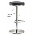 TOV Furniture Fano Black Stainless Steel Adjustable Barstool