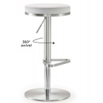 TOV Furniture Fano White Stainless Steel Adjustable Barstool