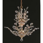 Elegant Lighting Orchid 8 Light Gold Chandelier Clear Swarovski Elements Crystal