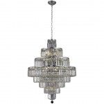 Elegant Lighting Maxime 18 Light Chrome Chandelier Clear Elegant Cut Crystal