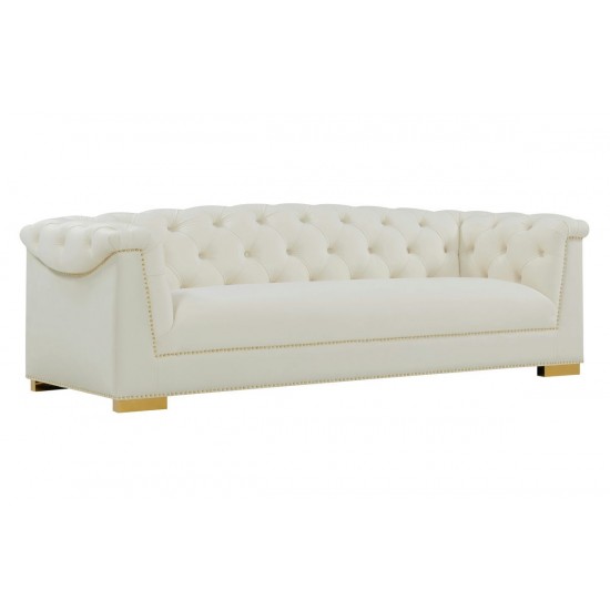 TOV Furniture Farah Cream Velvet Sofa
