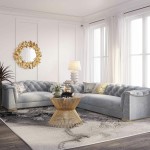 TOV Furniture Farah Grey Velvet Loveseat