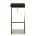 TOV Furniture Ferra Black Gold Steel Barstool (Set of 2)