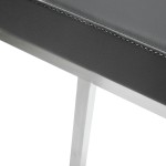 TOV Furniture Ferrara Grey Stainless Steel Barstool - Set of 2