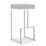 TOV Furniture Ferrara Light Grey Stainless Steel Barstool (Set of 2)