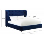 TOV Furniture Finley Blue Velvet Bed in King Size