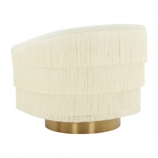 TOV Furniture Flapper Cream Swivel Chair