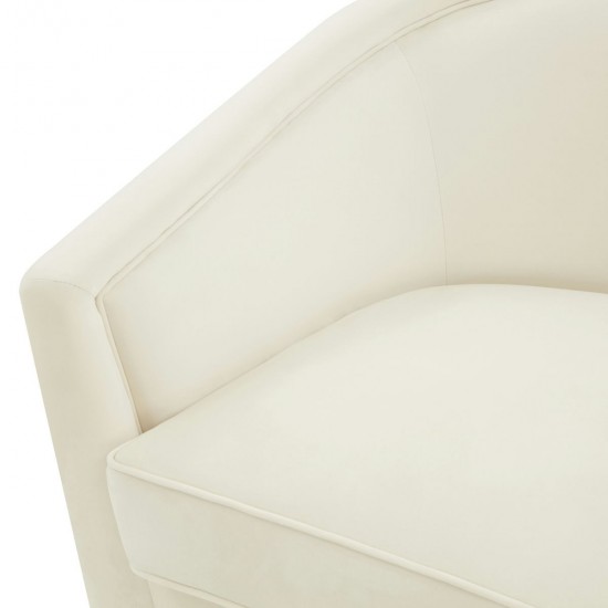 TOV Furniture Flapper Cream Swivel Chair