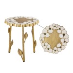 TOV Furniture Flor Handpainted Side Table