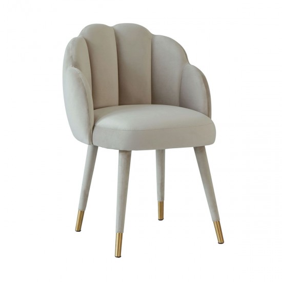 TOV Furniture Gardenia Light Grey Velvet Dining Chair