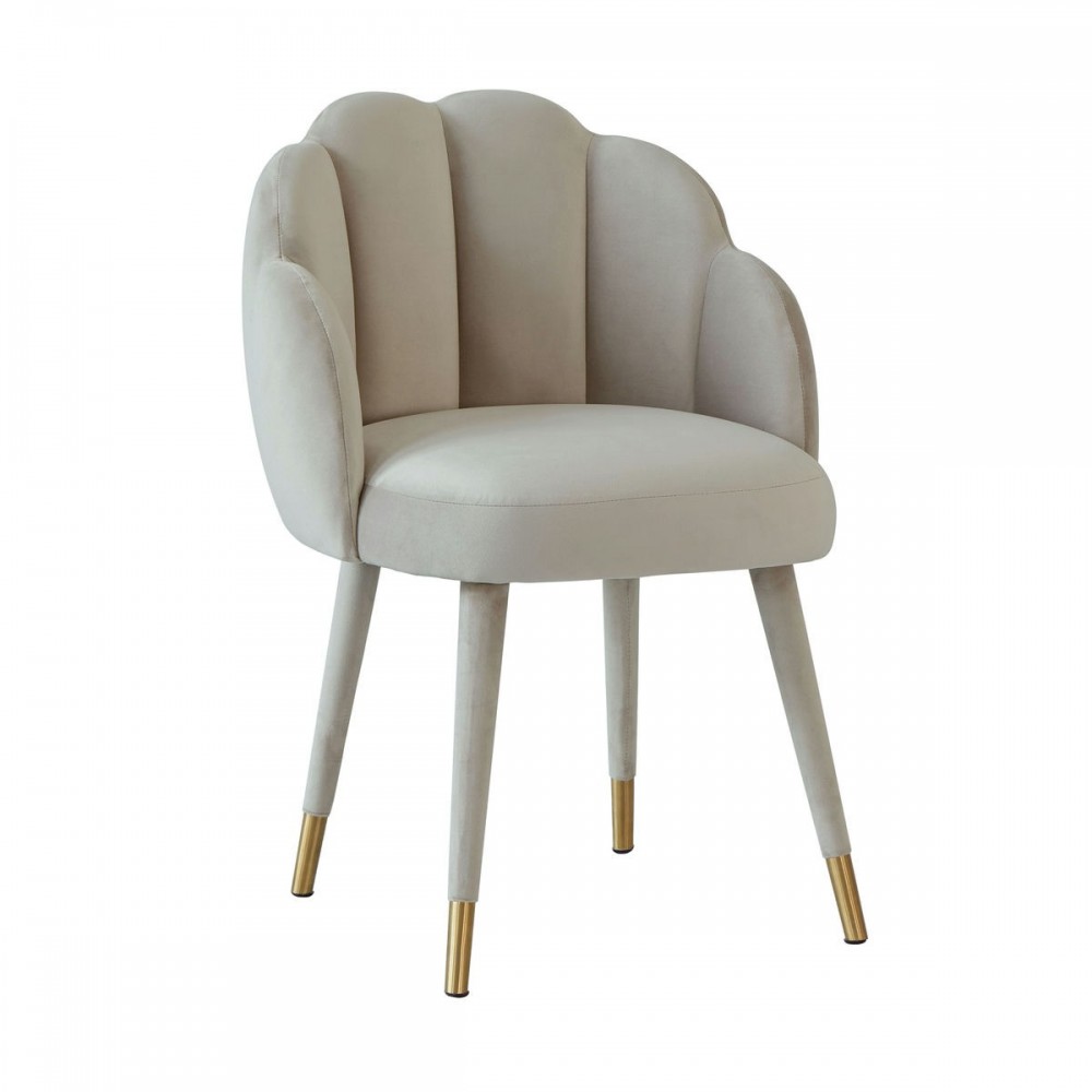 TOV Furniture Gardenia Light Grey Velvet Dining Chair