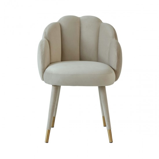 TOV Furniture Gardenia Light Grey Velvet Dining Chair