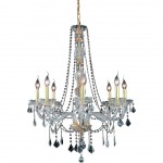 Elegant Lighting Verona 8 Light Gold Chandelier Clear Swarovski Elements Crystal