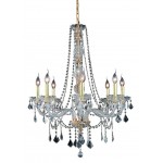 Elegant Lighting Verona 8 Light Gold Chandelier Clear Swarovski Elements Crystal