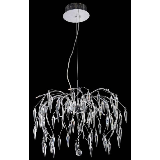 Elegant Lighting Amour 12 Light Chrome Chandelier Clear Swarovski Elements Crystal