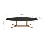 TOV Furniture Gemma Black Marble Coffee Table