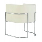 TOV Furniture Giselle Cream Velvet Dining Chair Silver Leg