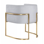 TOV Furniture Giselle Grey Velvet Dining Chair with Gold Leg