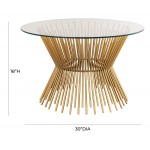 TOV Furniture Grace Glass Coffee Table