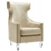 TOV Furniture Gramercy Gold Croc Velvet Wing Chair