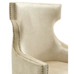 TOV Furniture Gramercy Gold Croc Velvet Wing Chair
