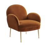 TOV Furniture Gwen Cognac Velvet Chair