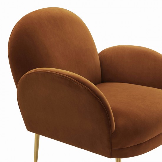 TOV Furniture Gwen Cognac Velvet Chair