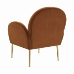 TOV Furniture Gwen Cognac Velvet Chair