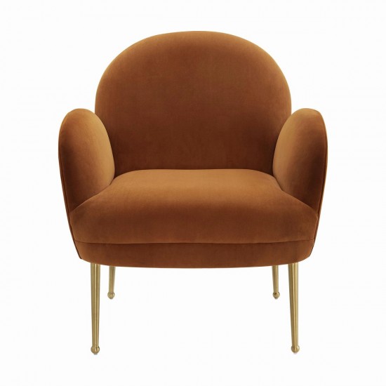 TOV Furniture Gwen Cognac Velvet Chair