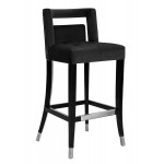 TOV Furniture Hart Black Velvet Counter Stool