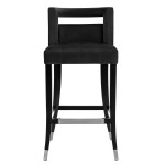 TOV Furniture Hart Black Velvet Counter Stool