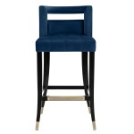 TOV Furniture Hart Navy Velvet Bar Stool