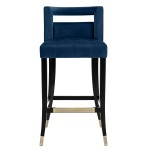 TOV Furniture Hart Navy Velvet Counter Stool