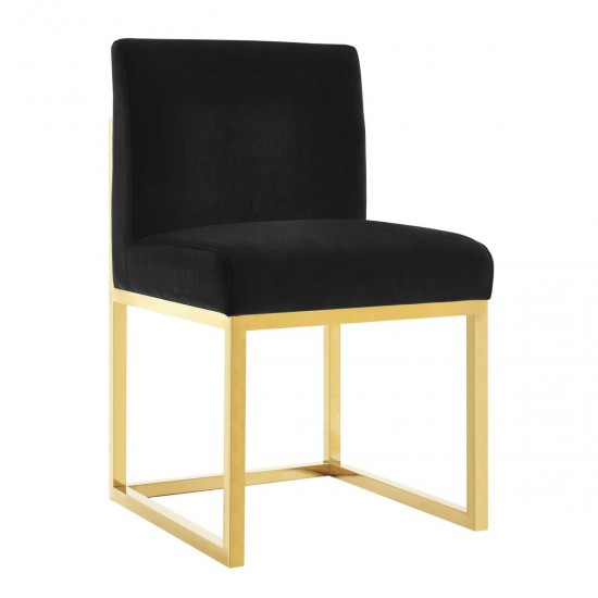 TOV Furniture Haute Black Velvet Chair