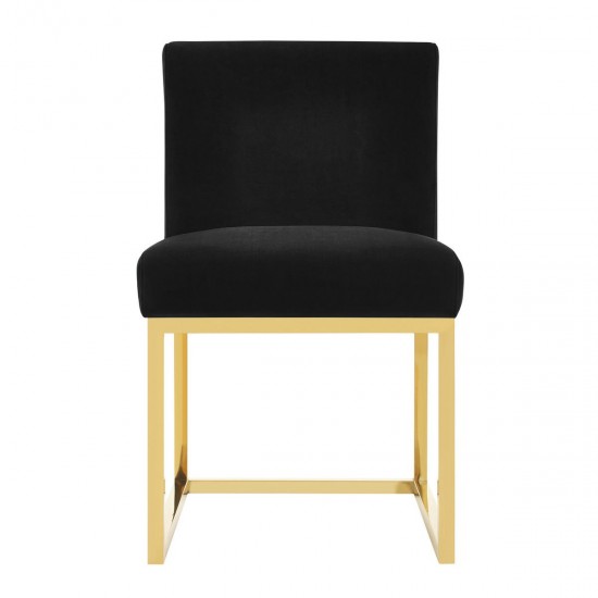 TOV Furniture Haute Black Velvet Chair