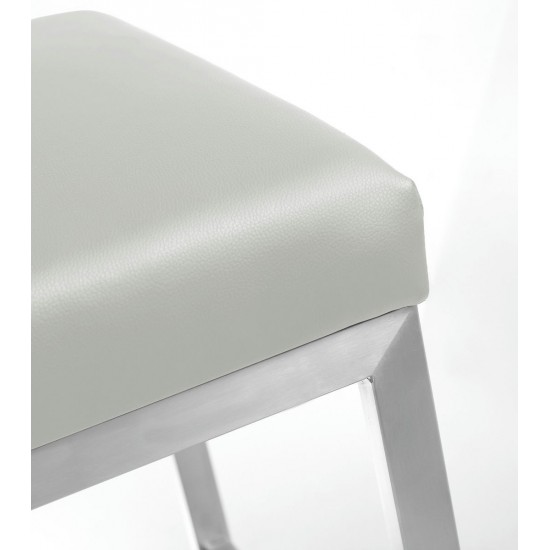 TOV Furniture Helsinki Light Grey Steel Counter Stool - Set of 2